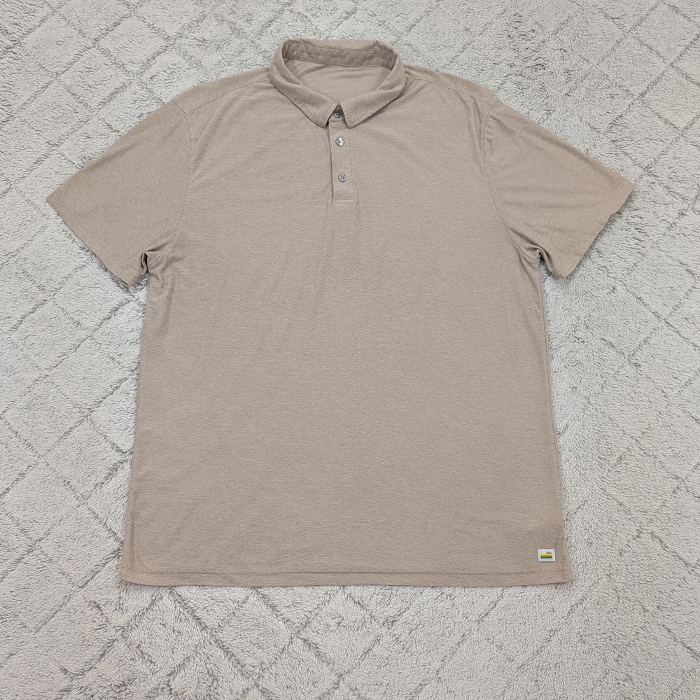 Vuori Cream Polo Shirt Minimalist Design Short Sleeves